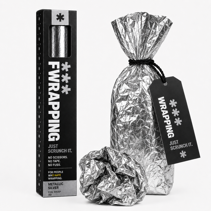 F*** Wrapping Metallic Silver